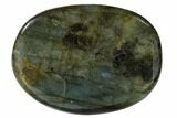 Flashy, Polished Labradorite Palm Stone - Madagascar #142819-1